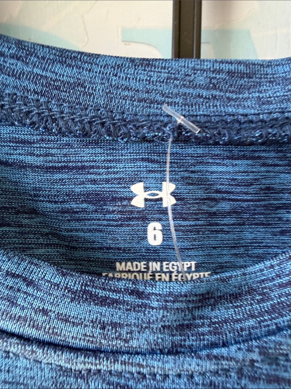 Under Armour Blue Heather Short-Sleeve Tee with Sports Ball Graphic - Picture 6 of 6